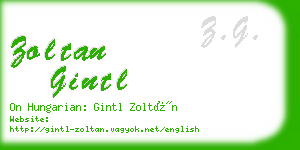 zoltan gintl business card